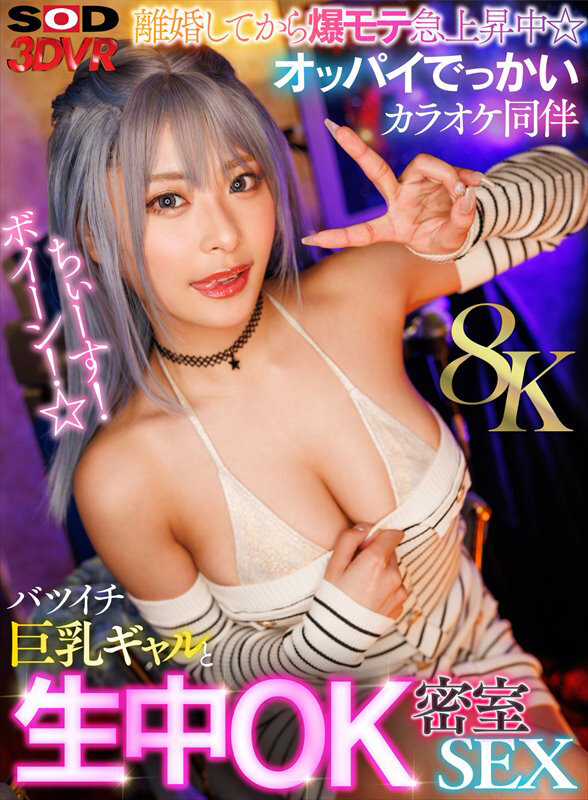 【VR】【8K】ちぃーす!ボイーン!☆離婚してから爆モテ急上昇中☆オッパイでっかいカラオケ同伴バツイチ巨乳ギャルと生中OK密室SEX 1枚目