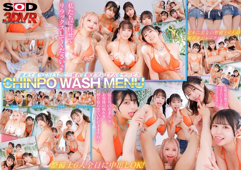 13dsvr01821 【VR】【8K】CHINPO WASH VR ビキニ整備士6人による全身淫乱点検 全身舐められ！洗われ！究極ハーレム