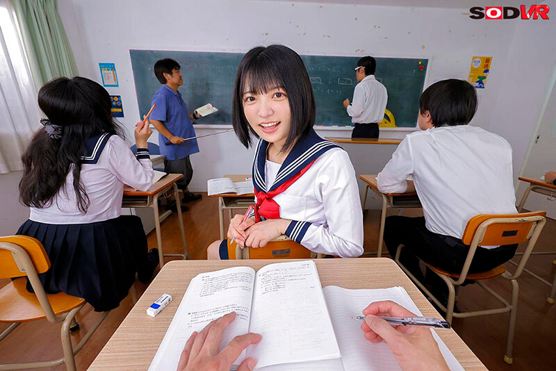 【VR】【8K】見えすぎるメガネを買ったら服の繊維の奥までちゃんと見えてきて、学校生活、J●のスケベな発育全裸をスケスケチラリズム。 画像9