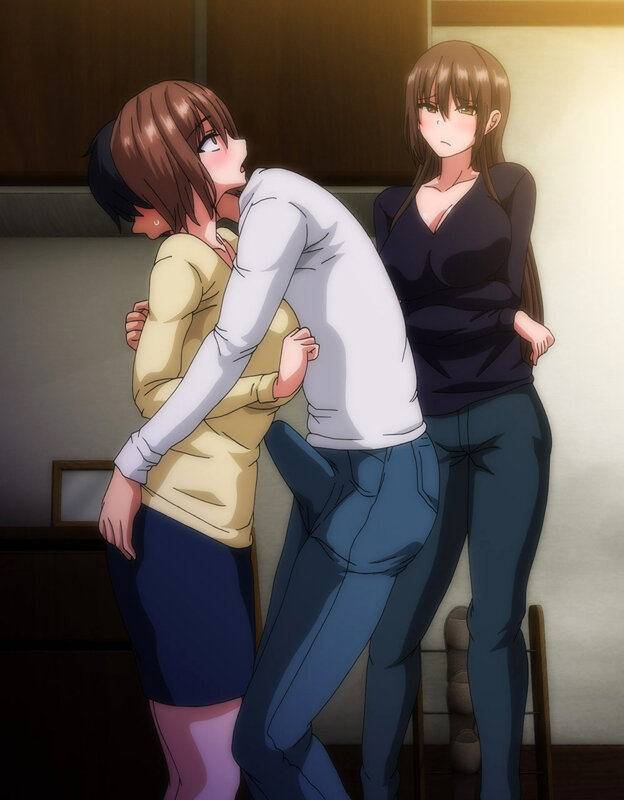 【FANZA限定】OVA巨乳が2人いないと勃起しない夫のために友達を連れてきた妻＃1セル版 オリジナルB2タペストリー付 画像13