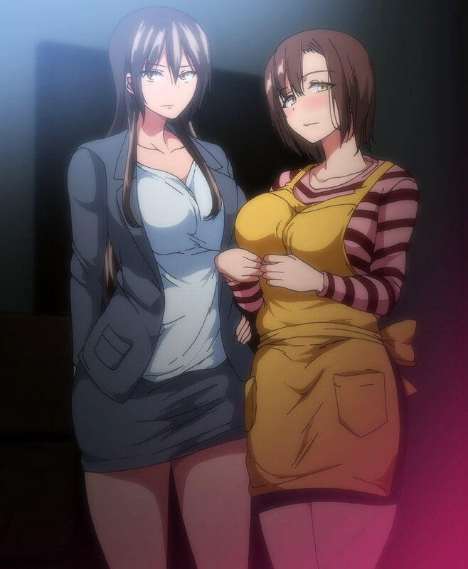 【FANZA限定】OVA巨乳が2人いないと勃起しない夫のために友達を連れてきた妻＃2セル版 オリジナルB2タペストリー付 画像10