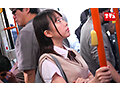 満員バスで対面スロー中出し羞恥に興奮して精子掻き出しオナニーしだすデカ尻J○