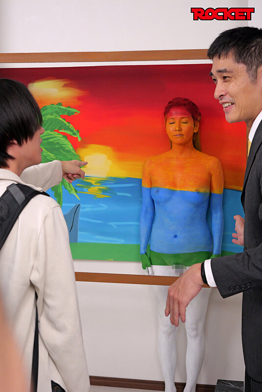 ROCKET17周年記念ユーザーリクエスト祭り 絵画や銅像 『背景』になりすましたボディぺイント痴女に襲われるホテル 8枚目