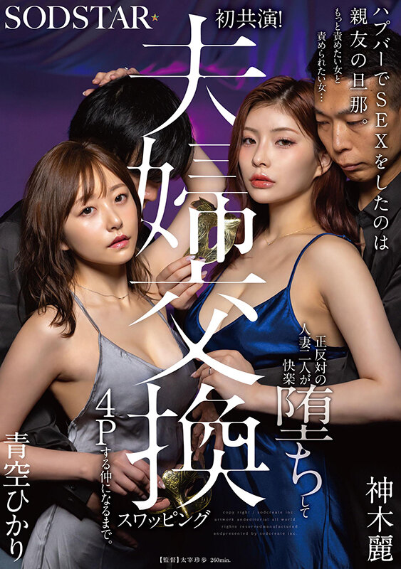 ハプバーでSEXをしたのは親友の旦那。もっと責めたい女と責められたい女…正反対の人妻二人が快楽堕ちして夫婦交換スワッピング4Pする仲になるまで。 青空ひかり 神木麗 画像1