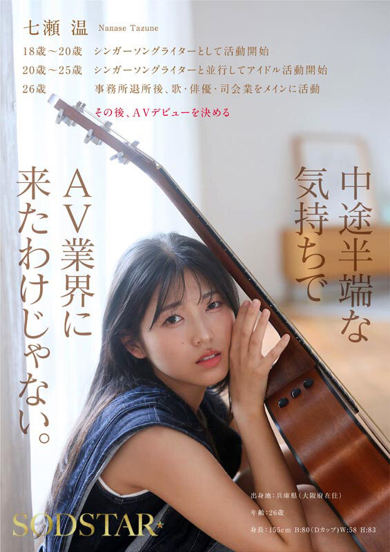 【特典版】SODSTAR×ソロアーティスト 芸能人 七瀬温-たずね-AV DEBUT（ブルーレイディスク） 画像7