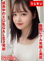 【股間にクル！笑顔と美尻】【成長中のエロ乳GAL】【たまらず生ハメとラブラブ手コキフェラ2発射ハメ撮り】エロくてカワイイ！！マインドフルネスGALと生チン交流ハメ撮り 若月もあのジャケット画像