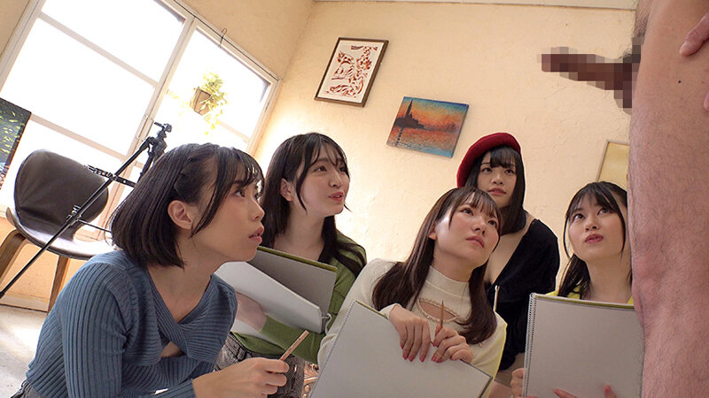 写生に夢中!?美人揃いのデッサン教室にバイトへ行ったら、まさかのヌードモデル!?アソコをじぃ~~っと観察されてるうちに勃起してるのがバレてしまい、射精させられてしまうボク 2枚目