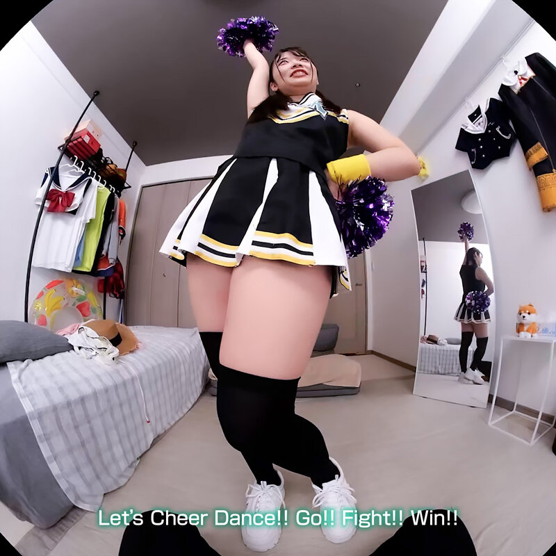 【VR】【8KVR】チアガールのTバック尻に即ズボッVR パンチラ…パン見せ…チアダンス!ツインテ可愛い彼女と過ごす最高に楽しいひととき! 二葉エマ 画像6