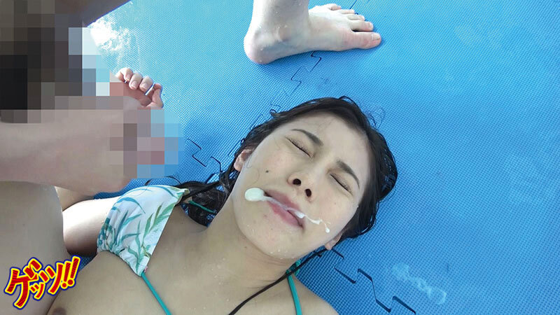 ひとりで泳いでいた水着娘がマナーの悪いDQNスイマーにプール痴●され中出し輪●で屈辱イキ 画像5