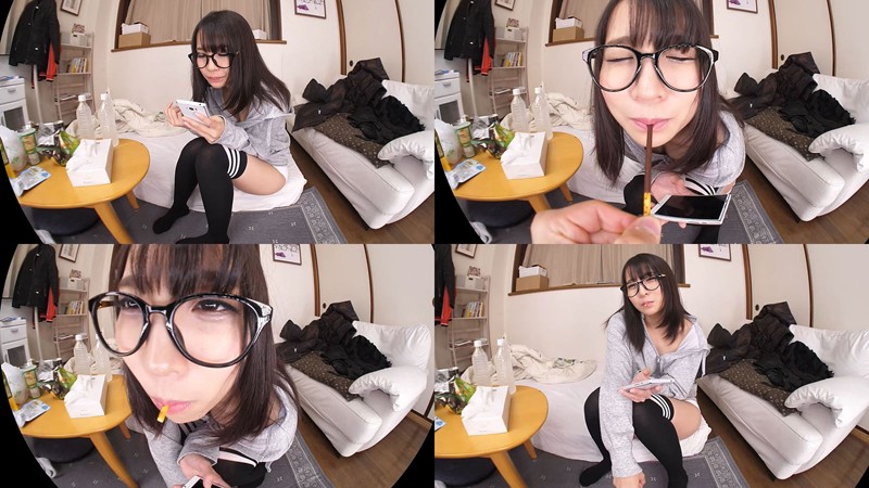 【VR】枢木あおい 部屋に転がり込んできた黒髪眼鏡女子と朝から晩までヤリまくる超幸せな一日。