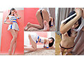 素人パンチラ in 自宅で個人撮影会 vol.045 胸ちらレースクイーン☆8等身JDことちゃん「こんなポーズ、レッスンでもしたことない…きゃっダメ濡れちゃう、、、////」 - サンプル画像