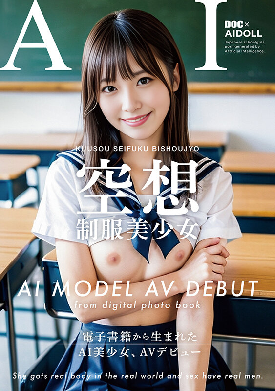 【AI写真集発!】空想制服美少女 AI MODEL AV DEBUT ちっぱい編#1〜電子書籍から生まれたAI美少女、AVデビュー〜 画像12