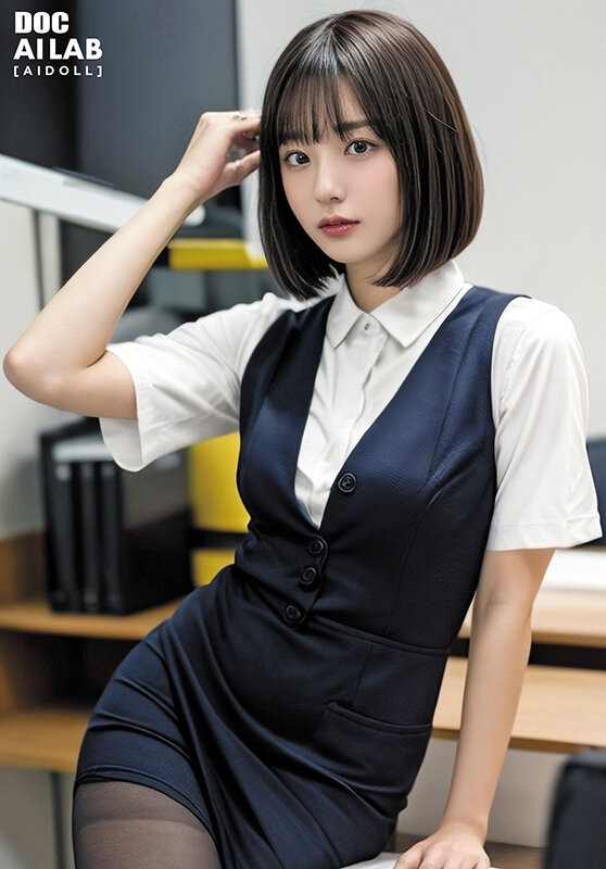 空想制服美少女 AI MODEL AV DEBUT 働くOL編 画像15