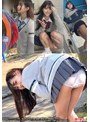 街中ミニスカ観察 パンティワカメちゃん状態の学生2名 TちゃんとAちゃん