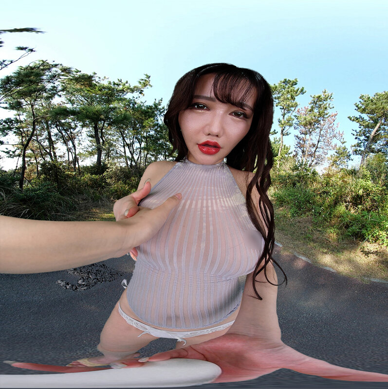 【VR】「ギリギリ着エロVR 露出狂の女」 見られたい願望強めの暴走爆乳痴女 小町ねね ジャケット写真