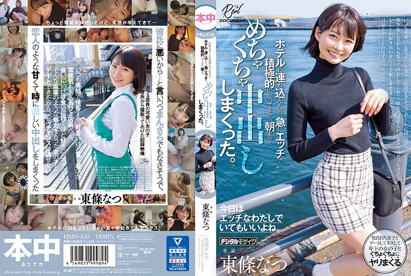 HMN-450 POSTER When I asked the cafe clerk, who I always thought was cute, out on a date, he smiled and said OK, even though he had a troubled expression on his face. I came and had a messy vaginal cum shot until morning. Natsu Tojo