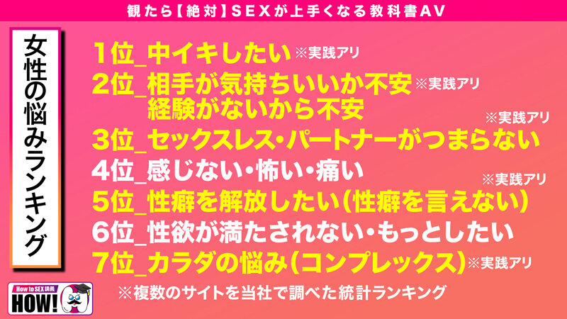 How to学園 観たら【絶対】SEXが上手くなる教科書AV【女性の悩み解決SP】倉本すみれ 新村あかり