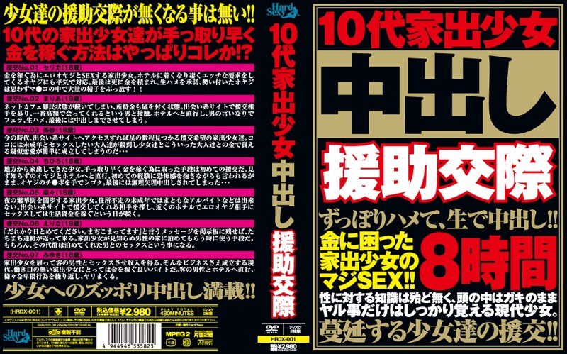 10代家出少女 中出し援●交際