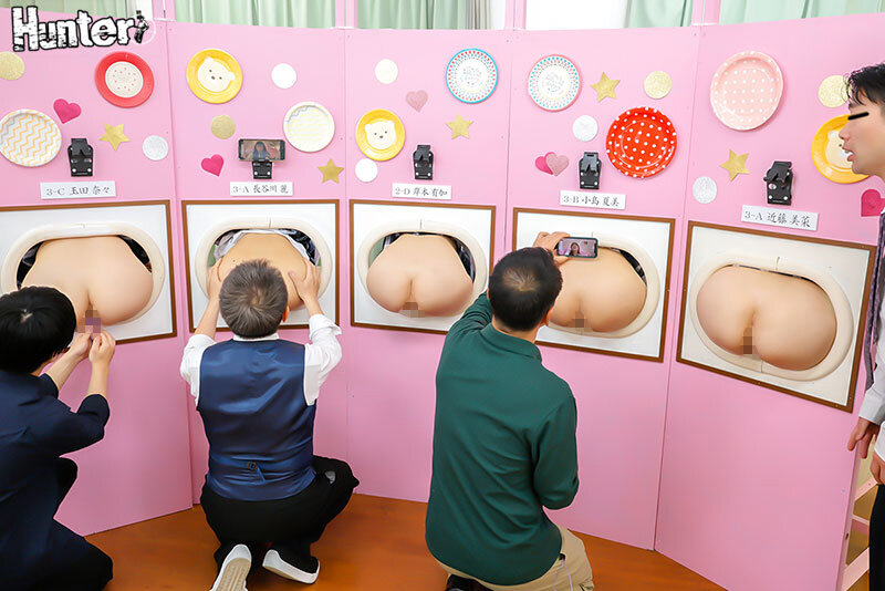 『壁尻展覧会』2 美術部の文化祭の特設コーナーは女子部員たち自らの生尻を展示する壁尻!見て触れて挿れて楽しめるスケベすぎる芸術作品の展覧会! 4枚目