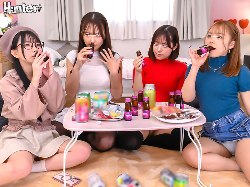 サンプル-媚薬我慢ゲーム 「これ本当に効くの？ 私、全然平気だし…」「私も平気」媚薬を入手した女子が興味本位で回し飲み！『効いた方が負け』という謎のプライドを賭けたチキンレース！でも体は正直！アソコは次第に濡れ始め愛液が止まらずレズ乱交へ！さらに部屋に兄が…