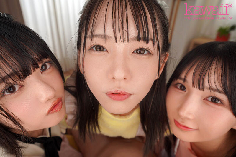 【VR】顔面特化×ベロキス×ハーレム痴女っ娘（こ） 顔面優勝すぎる姪っ子3姉妹の幼つるまんにありったけの精子ドピュッドピュッドピュッ 西元めいさ 八坂凪 由良かな 3枚目