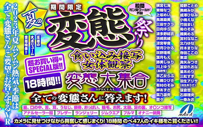 【VRお中元】期間限定 夏の変態祭り 食い込み接写 女体観察 変態大集合 SPECIAL 全ての変...