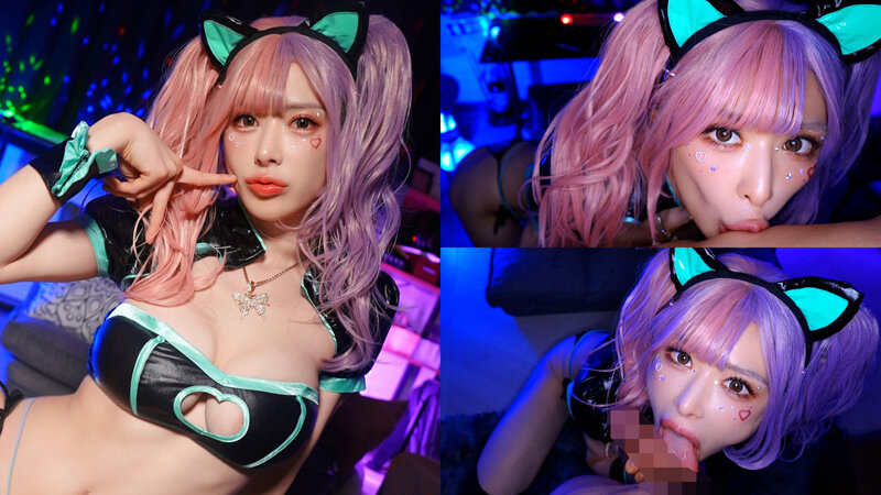 爆乳舌長コスプレイヤーのねっとりナメクジ淫語責め 画像16