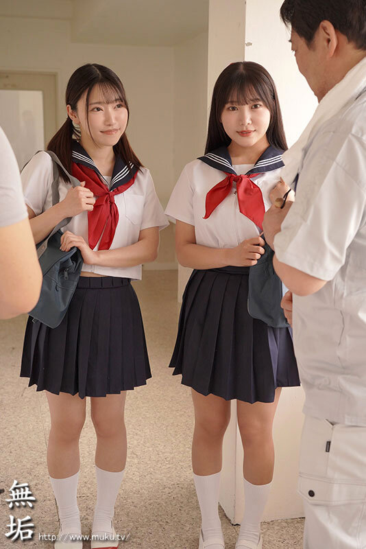 ふたり花火 女子○生たちのエッチなアルバイト。巨乳制服美少女たちの初体験は冴えない用務員のおっさんたちと中出し6P乱交でした。 さつき芽衣 姫咲はな サンプル