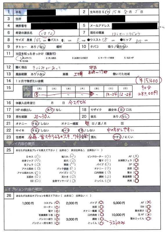 風俗面接SEX盗撮 本番推奨風俗店の面接→SEX体験講習パーフェクト流出!! #001 面接シロウト 3名245分 13枚目