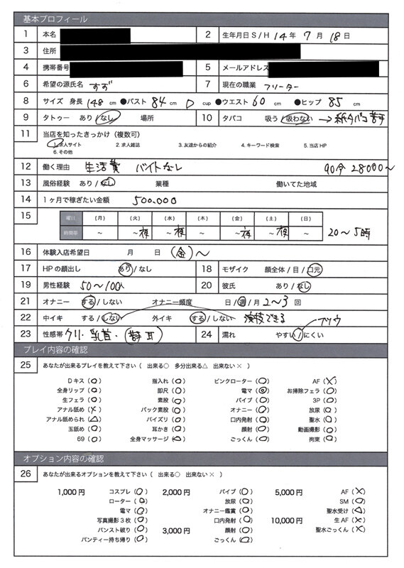 風俗面接SEX盗撮 本番推奨風俗店の面接→SEX体験講習パーフェクト流出!! #002 面接シロウト 4名245分 6枚目