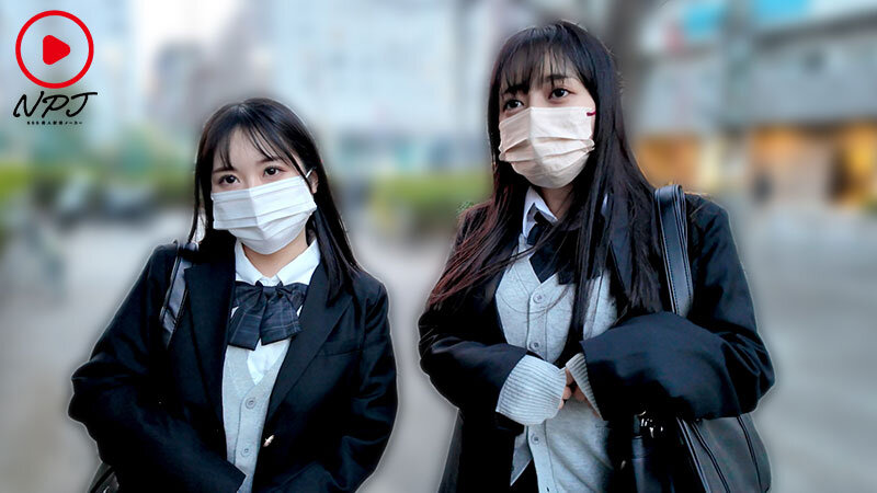 千●県船●市偏差値38女子校に通うおっぱい発育過剰J●塩対応マスク女子(SNSでパパ活始めたて)2人の中出しSEX映像公開 画像1