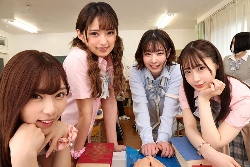 【VR】ココが噂のヤリマン学園~臨時教員として採用された僕に襲いかかる生徒たち~ 絶品連続おしゃぶり誘惑テスト さつき芽衣 沙月恵奈 天然美月 渚みつき 4枚目