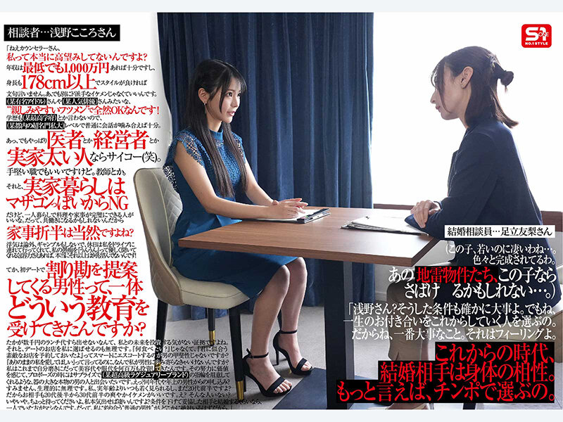 結婚相談所に通う売れ残り女が条件に目が眩んで股を開いた結果、 婚活荒らしの中年オヤジに喰い物にされるまで 浅野こころ 出演:浅野こころ/足立友梨 ハイビジョン・4K ★0 シーン2