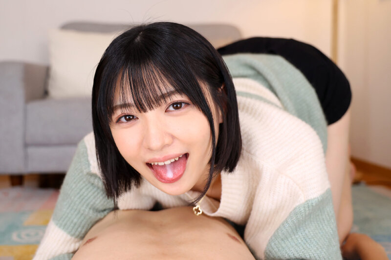 【VR】【8K】チューしながらイカせてア・ゲ・ル 特濃ベロチュウ手コキ 画像14