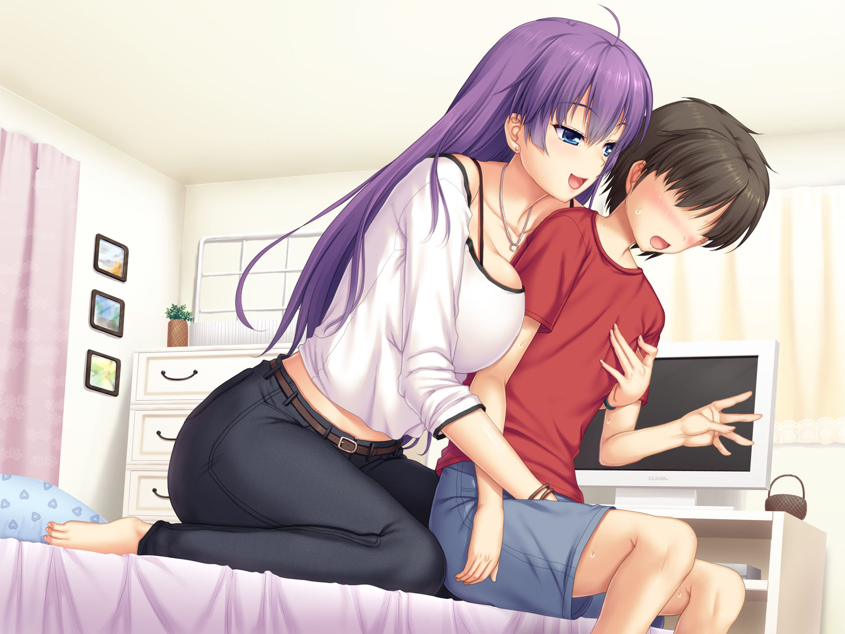 サンプル画像1:ちょっぴりいじわるな近所のお姉ちゃん [作品ID:d_127964]