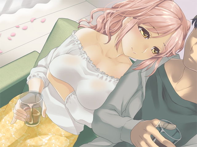 サンプル画像1:甘えさせてくれる女性 ～お家でお花見～ [作品ID:d_128483]