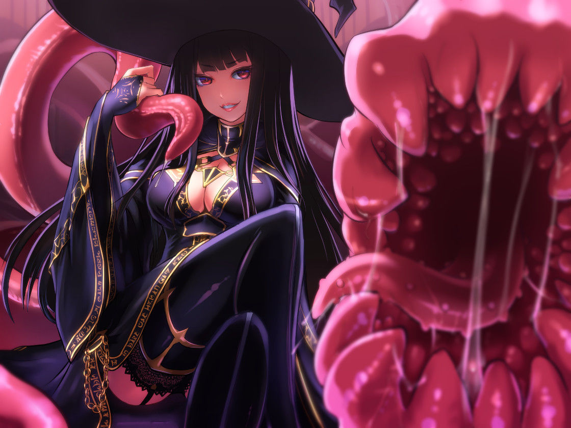 サンプル画像1:魔女に捕まった冒険者☆（ふたなり）チ○ポをオナホ触手で連続搾精！ [作品ID:d_128726]