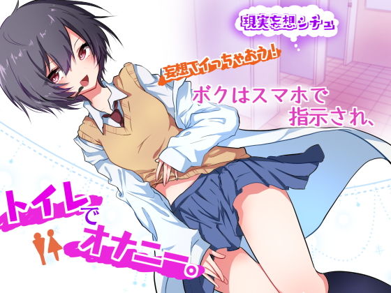 妄想でイっちゃおう!ボクはスマホで指示され、トイレでオナニー。無料サンプル画像