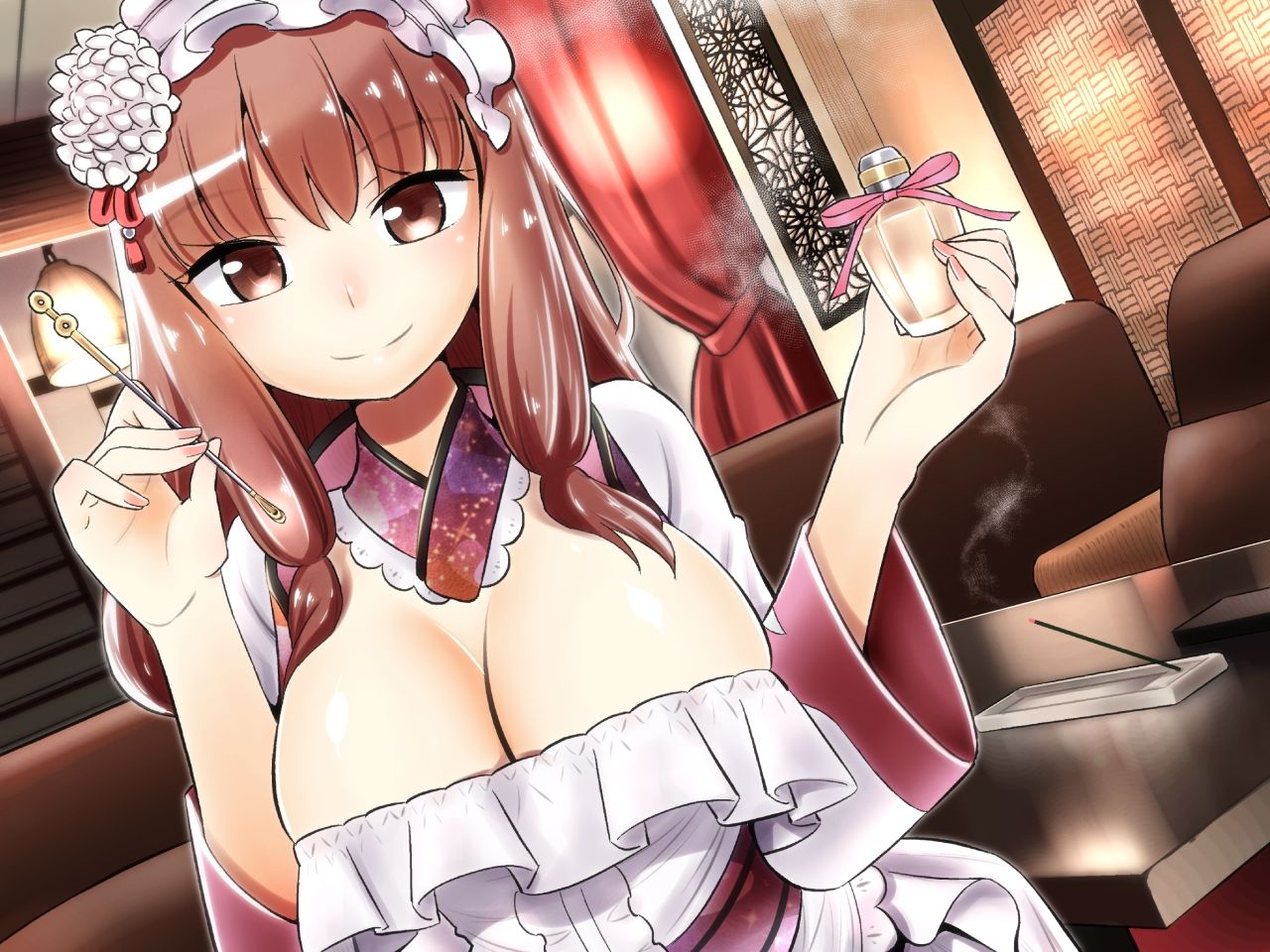 サンプル画像1:ご奉仕♪メイドり～夢☆かほり 胸いっぱいの香りで内と外から包み込み癒し 全年齢版 [作品ID:d_129761]