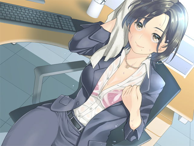 サンプル画像1:初めてのボクとバイト先の女社長 (Aボイス)