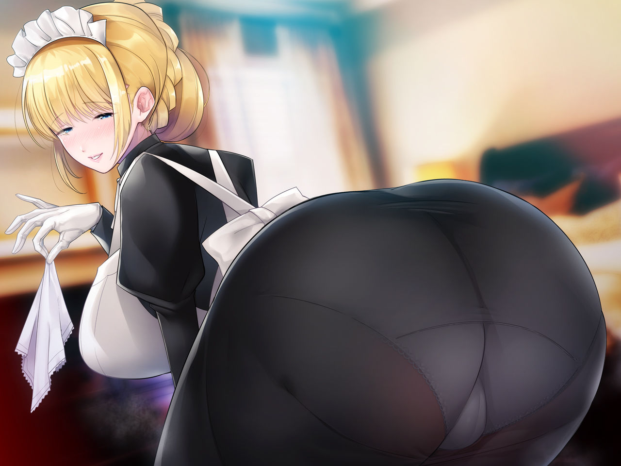 金髪メイドさんの、癒され搾精ご奉仕画像no.1