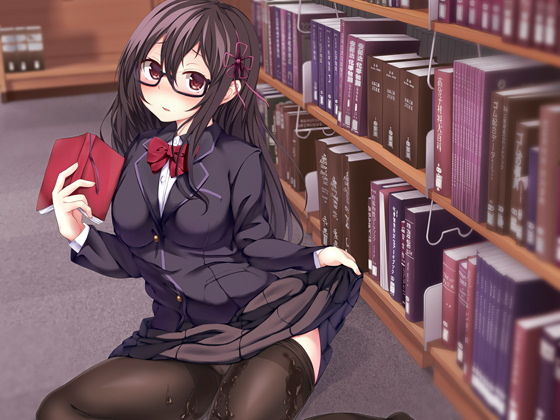 サンプル画像1:一人ぼっちの無表情な図書委員ちゃんに白濁を(テグラユウキ) [d_136631]