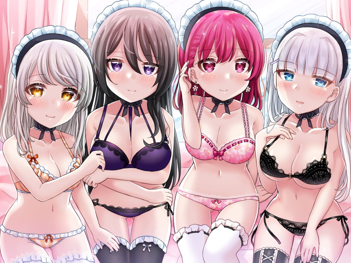 サンプル画像1:ハーレムオナサポ 4人のメイドがご主人様のオナニーをお手伝いするバイノーラル～文、千曜、名月、莉桜～(DL製作班) [d_148886]