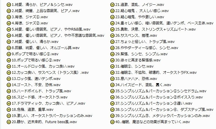 サンプル画像1:著作権フリーBGM集 vol.38 主張の弱い、シンプルなBGM、BGS集40曲(月に憑かれたピエロ) [d_153298]