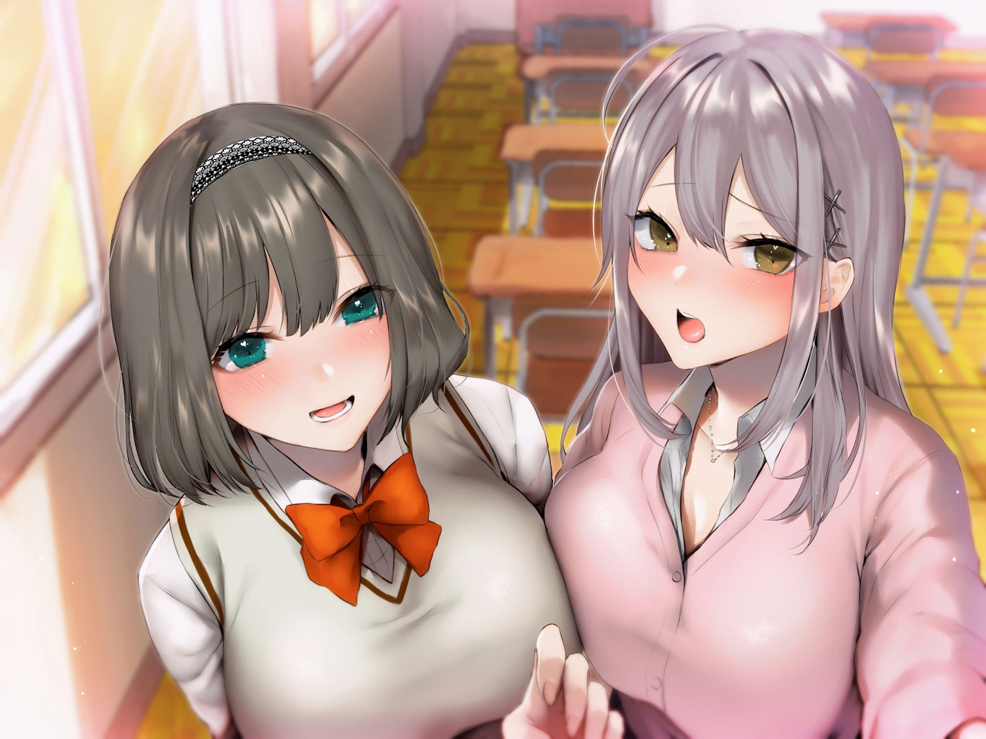 サンプル画像1:許嫁後輩ちゃんたちのいじわるお射精管理♪ ～お嫁さんにしてくれますよね、センパイ♪～(しゃーぷ) [d_153341]