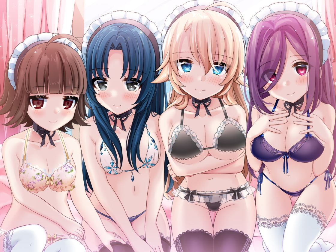 サンプル画像1:ハーレムオナサポ 4人のメイドにオナサポしてもらえるバイノーラル～冬、静華、シャルロッテ、梢～(DL製作班) [d_153945]