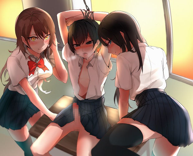 サンプル画像1:【強制メスイキ女体化調教】連続射精と男の潮噴き、前立腺責め地獄に悶える禁断の性感開発。サディスト女子美術部員の餌食にされ、女装娘姿で体を玩具にされる新入生(RIN  world) [d_155160]