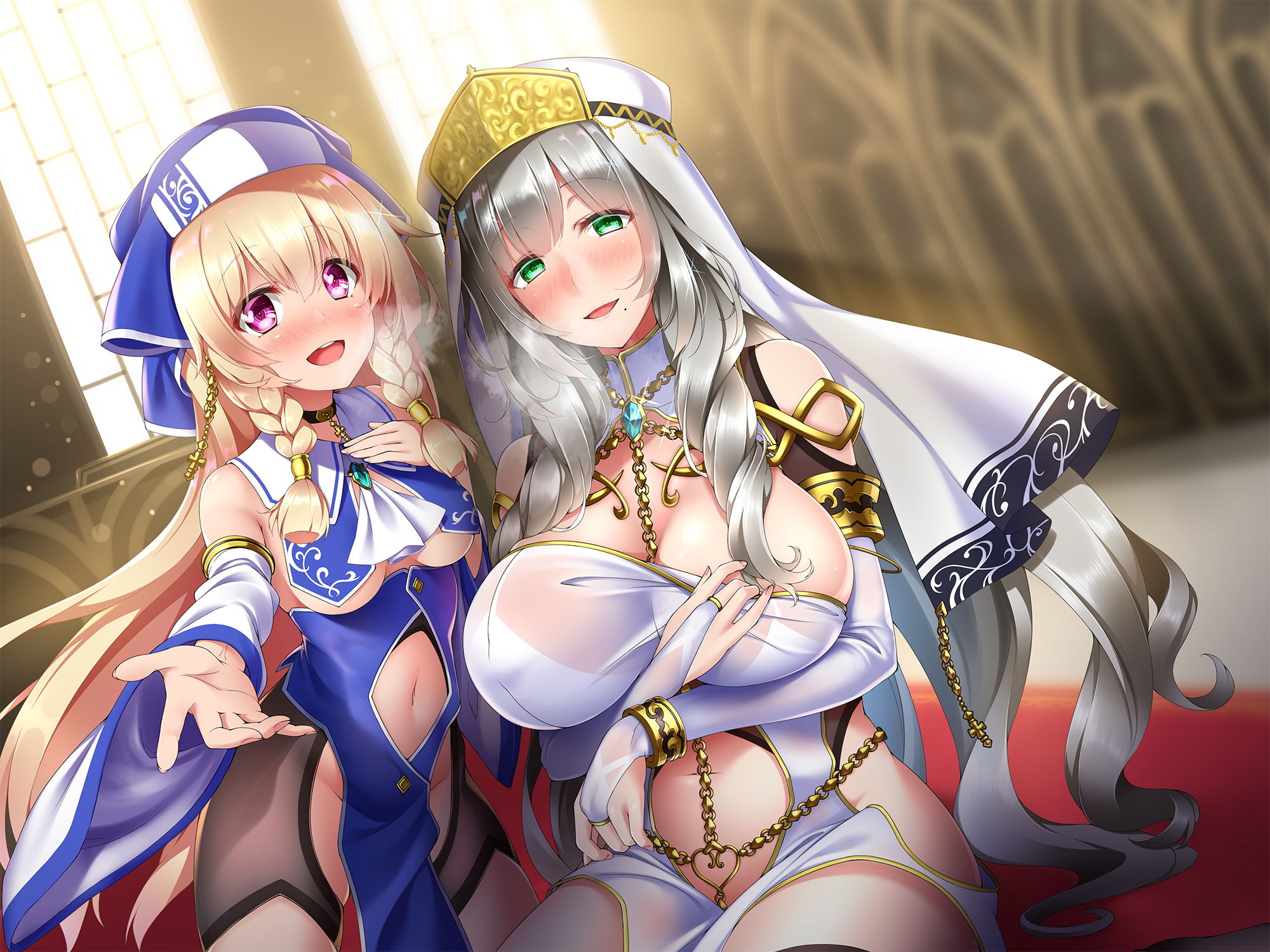 サンプル画像2:変態な聖女たちに教会でこっそり性欲処理をしてもらうお話♪(ダチュラスクリプト) [d_159986]