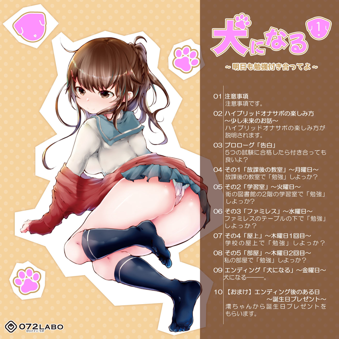 サンプル画像2:【脳内彼女】くちゅ音で手コキ★脳内インストール彼女♪少し未来の射精管理調教「犬になる1」～明日も勉強付き合ってよ～【ハイブリッドオナサポ】(072LABO) [d_165615]