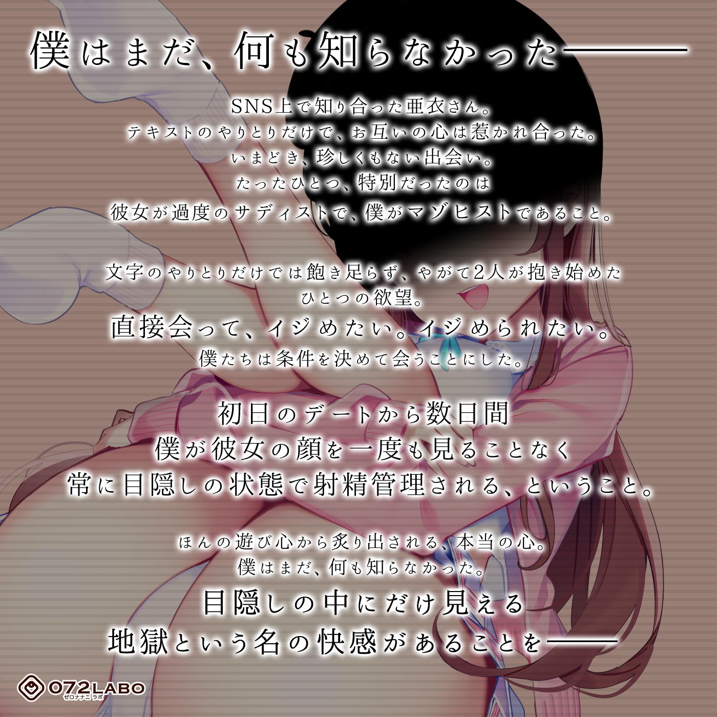 サンプル画像1:【純愛】目隠しM男生活1～見たことがないご主人様に責められ続けるぼく～【射精管理】(072LABO) [d_168032]